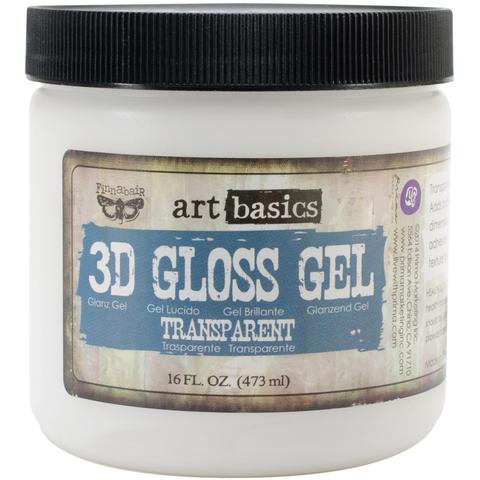 Prima - Art Basics - 3D Gloss Gel Medium Transparent - 16oz